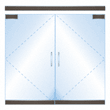 CRL Dry Glazed Frameless Glass Double Door Complete Entrance Door Kits