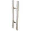 CRL Glass Mounted Square Ladder Style Pull Handle with Round Mounting Posts