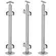 CRL P1Z Series Square Post Kits with Glass Clamps