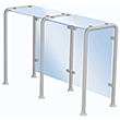 CRL Slimline Series Style 40 - Fixed Glass On Top and Front Only Sneeze Guards