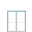 Center Hung 450 Series Stock Size Door Frames