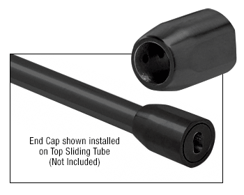 CRL Laguna Top Sliding Tube Wall Mount End Caps