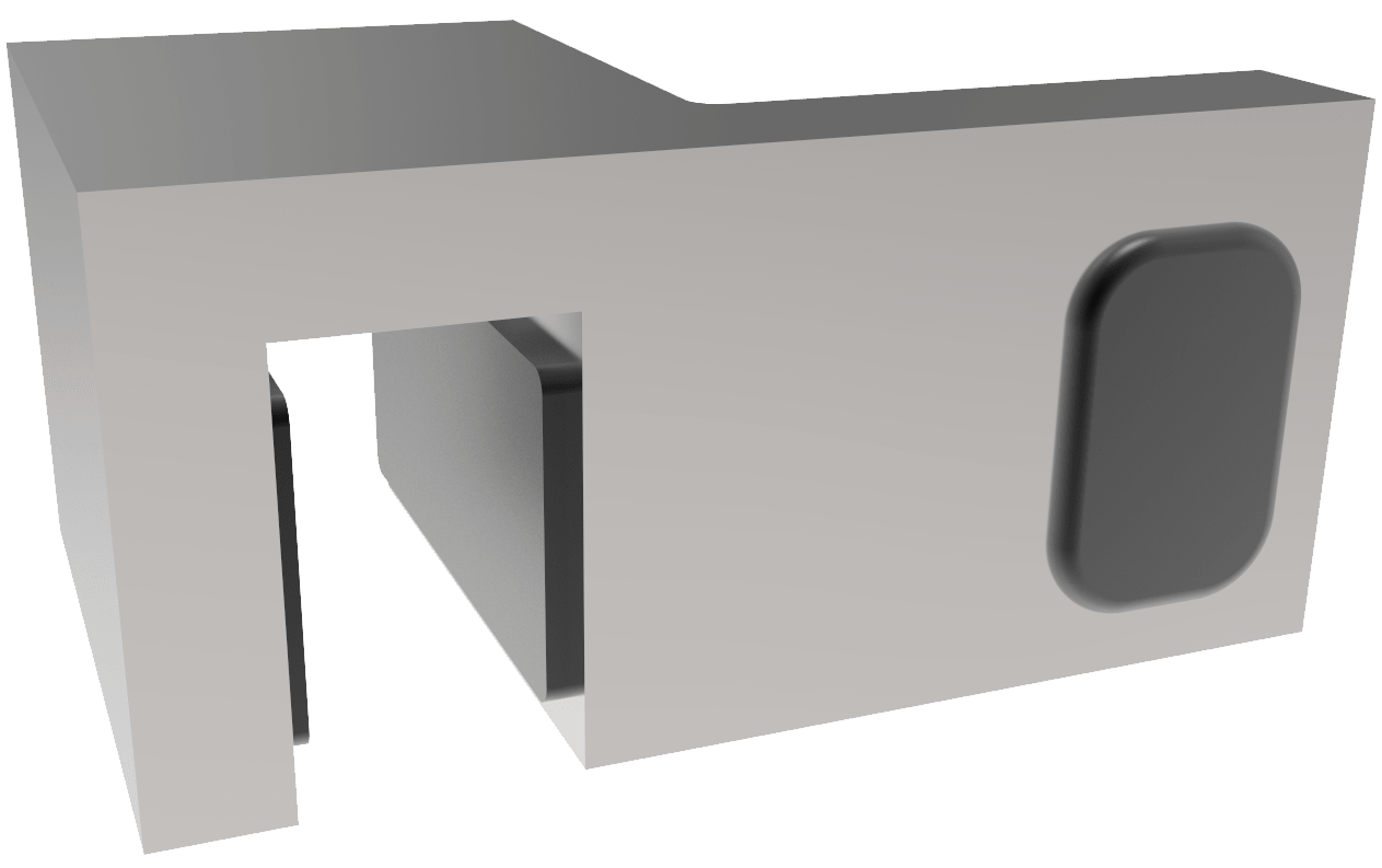 90° Door-Stopper for fixed panel mounting