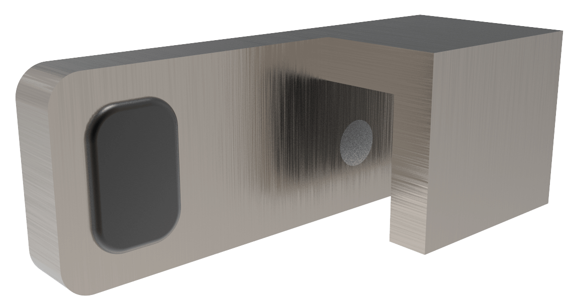 180° Door-Stopper for fixed panel mounting