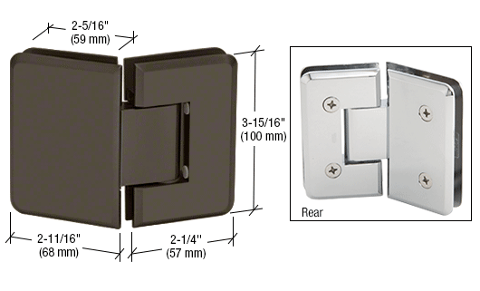 CRL Cologne Series Glass-to-Glass Mount Hinges