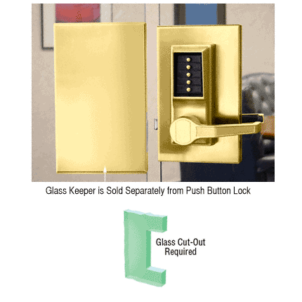CRL LH Push Button Center Lock Glass Keepers 