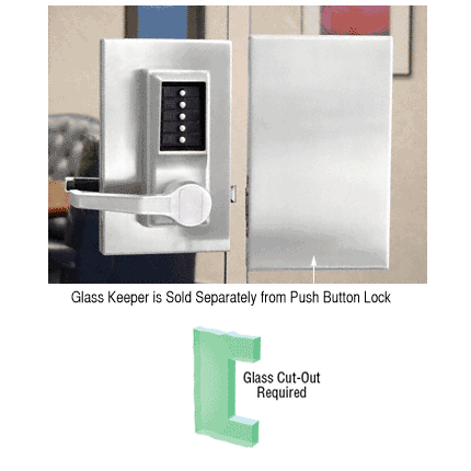 CRL RH Push Button Center Lock Glass Keepers 