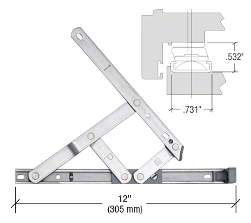 CRL 4-Bar Secure Style Friction Hinges 
