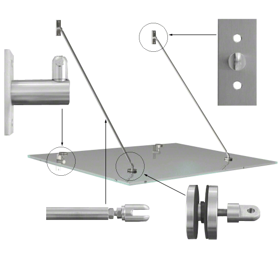 Rectangular Fixing Plate Awning Kit