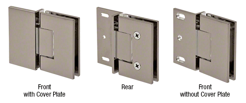 CRL Melbourne Series Face Mount Melbourne Hinges with Cover Plate