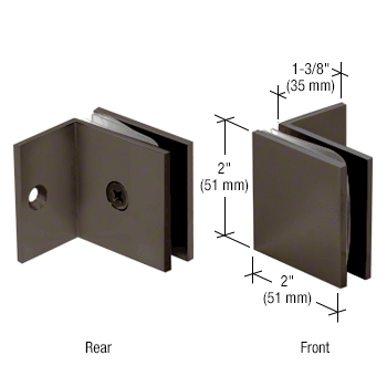 CRL Square Wall Mount Fixed Panel With Small Leg Clamp