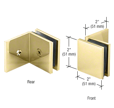 CRL Square Wall Mount Fixed Panel With Large Leg Clamp