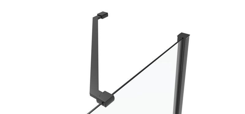 CRL 45° support bar set, glass-wall mount for 8 mm glass, 300 mm