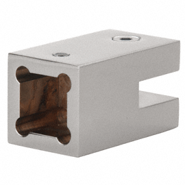 CRL Square Cornered Support Bar Brackets, 19 x 19 mm for 6-8 mm glass