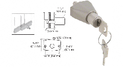 CRL Satin Chrome Keyed Alike Sliding Door Lock