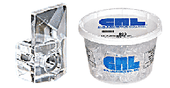 CRL 1/4" Square Beveled Clear Plastic Mirror Clip