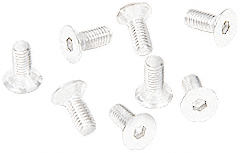CRL White 6 mm x 12 mm Cover Plate Flat Allen Head Screws