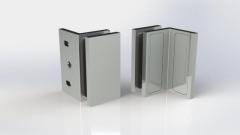 CRL Polished Chrome Altea Series 90 Degree Fixed Wall Mount Glass Clamp