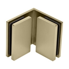 CRL BELLAGIO Brushed Bronze 90° Glass Clamp, Cover Plates