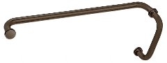 CRL Oil Rubbed Bronze 8" Pull Handle and 22" Towel Bar BM Series Combination With Metal Washers