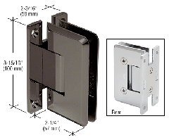 CRL Gun Metal Cologne 037 Series Wall Mount Hinge