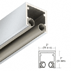 CRL-Blumcraft® Satin Anodized 2" Head Channel for 3/4" Glass - 240"