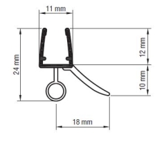 CRL BLACK BUBBLE WIPE - 6 AND 8MM GLASS