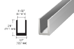 CRL FIXED PANEL SHOWER DOOR DEEP U-CHANNEL - 95"