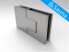 CRL BELLAGIO SAUNA HINGE, 180° Glass-Glass, Adjustable, Cover Plates