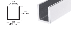 CRL Deep U-Channel for 8-10 mm Glass - 144"