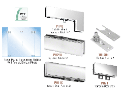CRL European Patch Door Kit for Double Doors for Use With Fixed Transom and Two Sidelites Without Lock