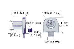 CRL Chrome Single Glass Door Lock - Keyed Alike