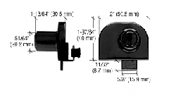 CRL Black Chrome Double Glass Door Lock - Keyed Alike