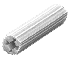 CRL 3/16" Hole, 1" Length 4-5-6 Screw Expanding Plastic White Screw Anchors