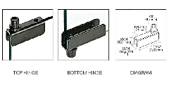 CRL Black Standard Mount Glass Door Hinge for Showcases