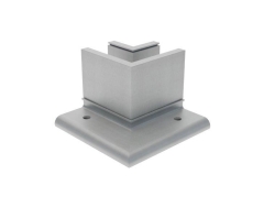 CRL Vision Inside corner floor mount L, 16,76 mm - 25,52 mm, brushed nickel
