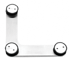 CRL Brushed Stainless Laguna Series Transom/Sidelite Support Bracket