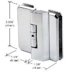 CRL Chrome Monaco 183 Series 180 Degree Glass-to-Glass Hinge Swings In and Out