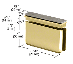 CRL Polished Brass Prima 06 Series EZ-Adjust Top Mount Hinge