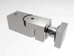 CRL Trough Glass Adjustable Support Bar Connector, 12 x 12 mm, 8 - 10 mm, Chrome