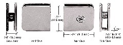 CRL Satin Nickel Traditional Style Fixed Panel U-Clamp