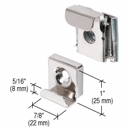 CRL Polished Chrome Plastic Lined Mirror Mounting Clips