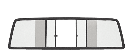 CRL Duo-Vent Four Panel Slider with Clear Glass for 1981-March 1983 Jeep Scrambler