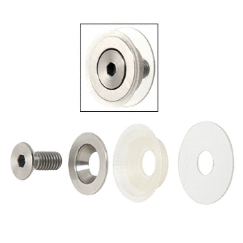 CRL Brushed Stainless Flush Mount Cap Assembly for 1-1/2