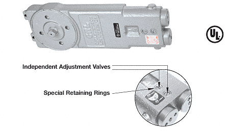 CRL Diamond Style Spindle Medium Duty 105º Hold Open Retrofit Overhead Concealed Closer Body Only