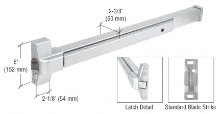 CRL Satin Anodized Touch Bar Rim Panic Exit Device