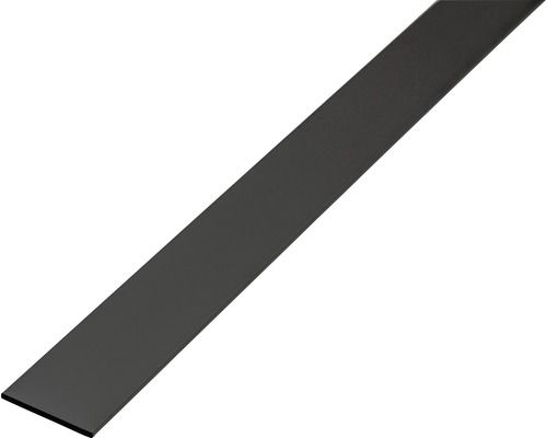 CRL Matte Black Flat Aluminium Profile, 19 mm x 1,5 mm x 2.500 mm