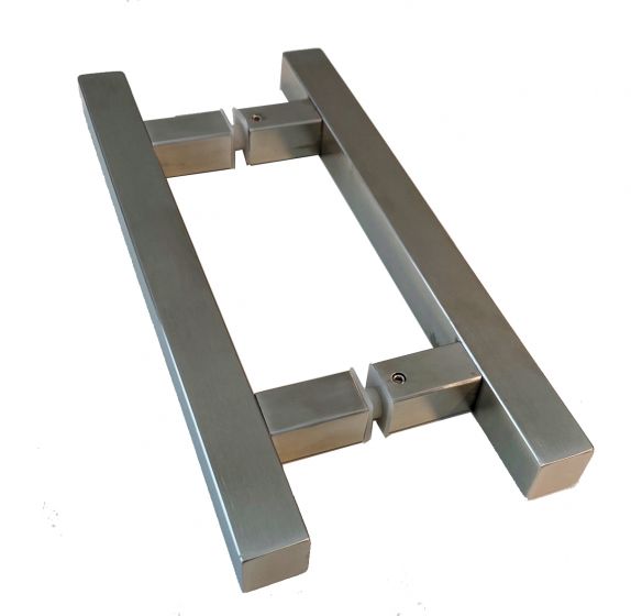CRL square pull handle 25 x 25 mm, 300 mm length, 190 mm centre to centre, brushed stainless steel