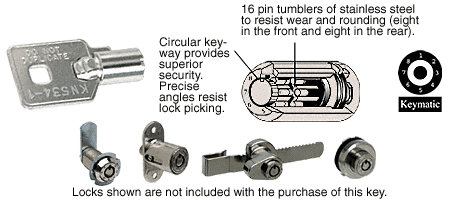 CRL Keymatic Number 6 Combination Key for Keymatic Series Locks