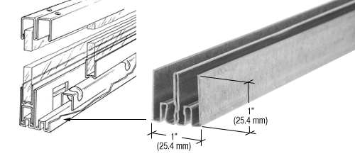 CRL Zinc Plated Steel Roll-Ezy Double Lower Track - 144